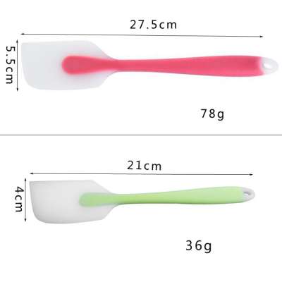 Translucent custom logo colorful kitchen cooking utensils mixing colored baking silicon spatula with design